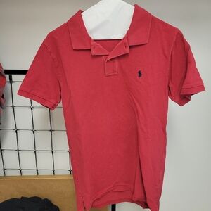 Polo by Ralph Lauren Boys Polo Short Sleeved Shirt Large (16-18) Red Pony Logo